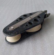 Schiffsblock Yachtblock Violinblock 2-scheibig Kunststoff Edelstahl #7