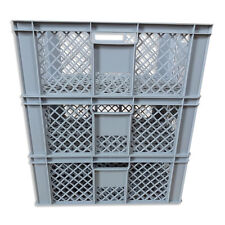 3 x Bäckereikiste Transportkiste Brötchenbox Gitterbox grau Höhe 23 cm NEU