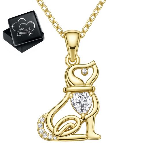 Kette damen hund herz 925 - damen,