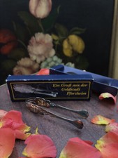 Original Verpackung Vintage Versilberte Zuckerzange Greifer Bader Pforzheim A21