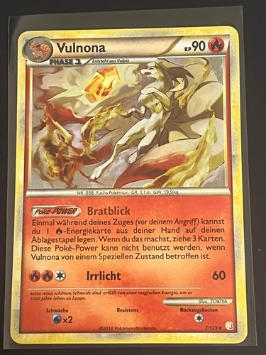 Pokemon karte vulnona 123 - karte, 7/123