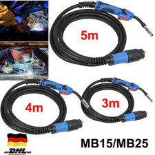 Schlauchpaket MB15/25 3m-5m MIG/MAG Brenner Schutzgas Schweißen Zentralanschluss