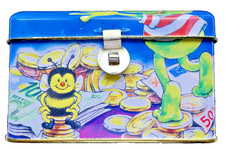 Schatztruhe "Urlaubskasse" Spardose 90er Vintage Blechdose - gross