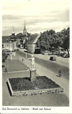 AK Bad Bramstedt - Markt mit Roland, Gaststätte Holsteinisches Haus - ca. 1955