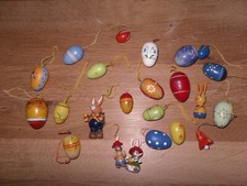 23x Ostern Erzgebirge Volkskunst DDR  alte Ostereier Hase Eier aus Holz