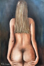 Unikat Original Õil Erotik Nude 30x20