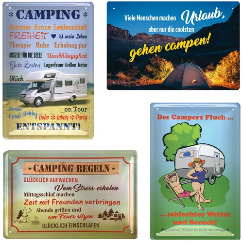 Camping blechschild schilder - camping,