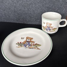 Vintage Bär Tasse + Teller
