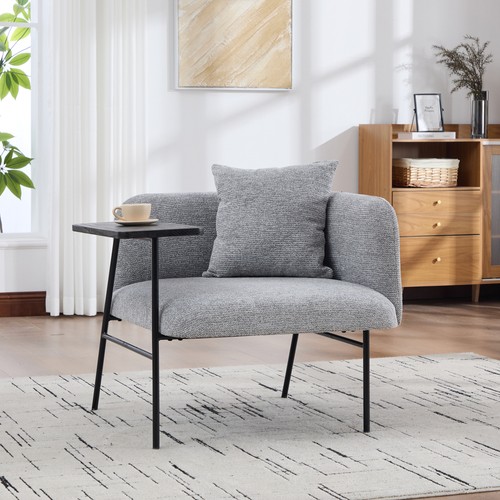 Sessel beige chenille mit - sessel,