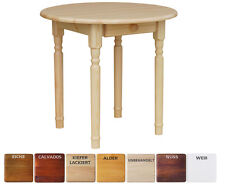 Runder Kiefer Tisch mit SCHUBLADE Esstisch Küchentisch Speisetisch massiv NEU