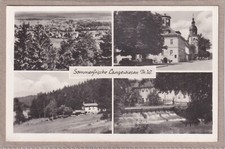 Ansichtskarte Langewiesen/Thüringer Wald - Kirche/Rathaus/Ortsansichten/Wehr