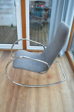 Schaukelstuhl Thonet S 826 Design Stahlrohrgestell neu gepolstert und bezogen 