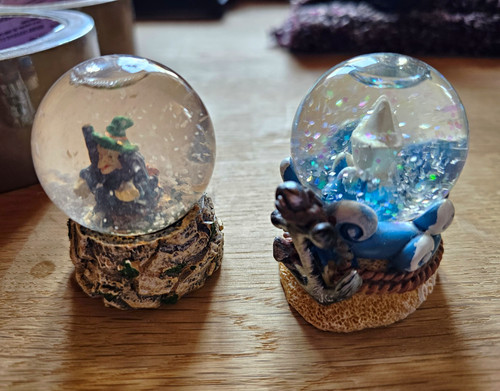 Schneekugel glitzerkugel - 2x,