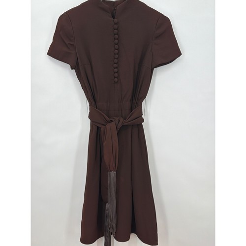 Vintage brown mod shift dress - brown,