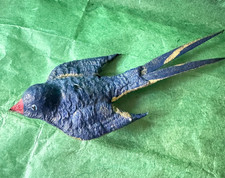 Christbaumschmuck Dresdner Pappe Weihnachtsschmuck Vogel Bird Schwalbe  3x12cm