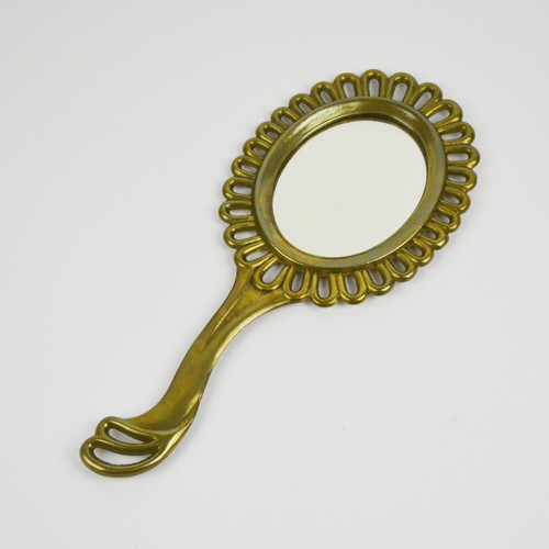 Vintage handspiegel messing - vintage,