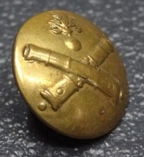 Knopf Uniformknopf Artillerie Kanonier gekreuzte Kanonen Kanonenkugel 15 mm