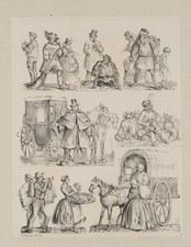 H. JANNIN (19.Jhd), Genreszenen des 19. Jahrhunderts,  1865, Lith. Realismus