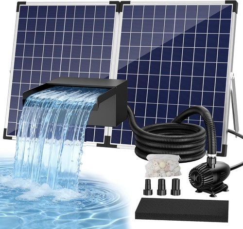 Solar wasserfall edelstahl - edelstahl, 50w