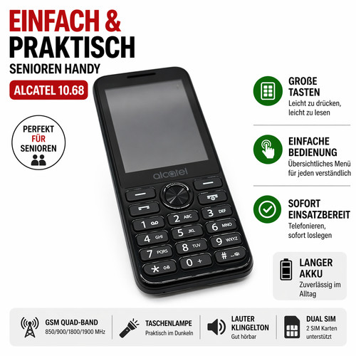 Alcatel handy senioren - 10.68,