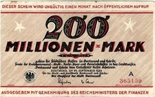 Banknote Gutschein Notgeld
