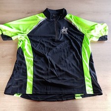 Radler T-Shirt Bamberger Reiter bestickt schwarz/ hellgrün leuchtfarben Größe XL