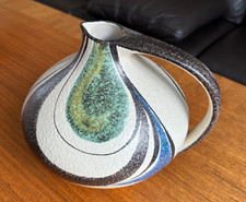 Ruscha Keramik Milano handbemalte Krugvase 315 Höhe ca. 23 cm Vintage 50er/60er