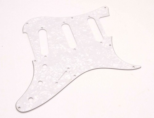 White pearl ply pickguard - white,
