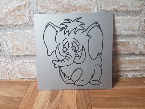 Elefant wandbild metall diy - elefant, |