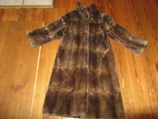 schöner weicher Pelz Damen Mantel Bisam Wamme geschoren Gr. ca 38