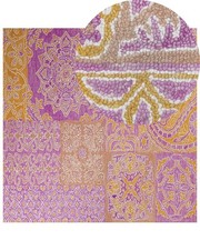 Orientalischer Teppich Wolle bunt Kurzflor quadratisch 200 x 200 cm Retro Avanos