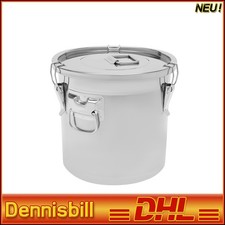 Luftdichter Kanister Edelstahl Küche Getreidebehälter Eimer mit Deckel 21 L