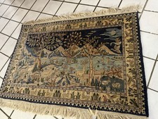 Perser Wandteppich Alt Figuren