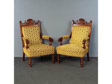 Paar Gründerzeit Sessel Sofa