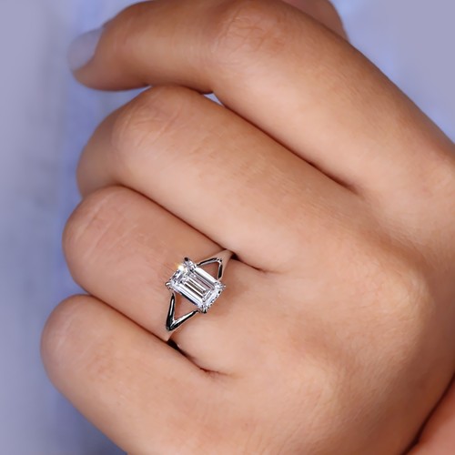 Smaragd diamant ring - smaragd,