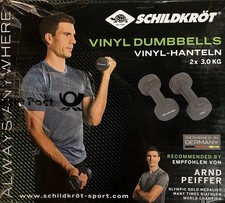 Schildkröt Vinyl Hanteln 2x 3,0kg Fitness Training Aerobic Hantelset Kurzhanteln