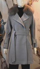 Luxus Kaschmire Mantel mit  Echtpelz Kragen Größe 36, 38,40,42 AUCH GROßHANDEL