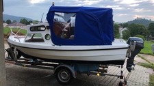Drago-Kajütenboot mit Trailer und 15 PS Motor von Yamaha -Restauriert - top 