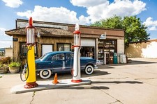 VLIES Fototapete-GAS STATION-(4433ah)-Amerika USA Route 66 Tankstelle Classic
