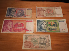 5x Jugoslawien Banknoten Set