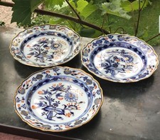 MEISSEN 3 x Teller  ZWIEBELMUSTER  ROYAL 1860-1888 Krummschwerter 1. Wahl T2