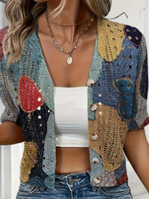 Boho-Strickjacke mit