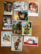 10 Ansichtskarten Humor und lustige Motive, Lot, Konvolut, Sammlung