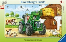 Rahmenpuzzle Traktor auf dem