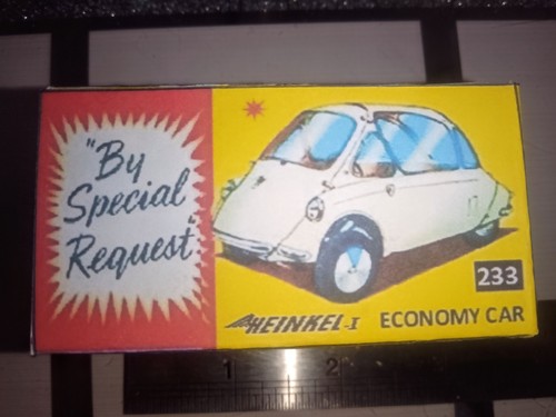 Corgi 233 heinkel - heinkel, economy