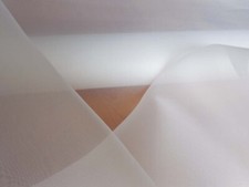 0,5 m Organza 5.0 weiß 100% Seide  136cm breit 30g/lfm