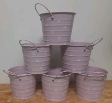 6 x Blumentopf rosa, Weiß