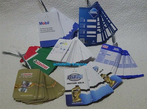 ölzettel castrol mobil liqui - Ölzettel,