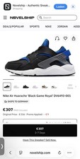 Nike Huarache Black/Game Royal
