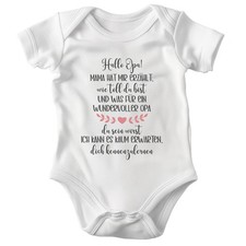 Unisex babybody hallo - babybody, opa